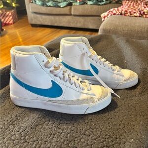 Nike White and Blue High-Tops